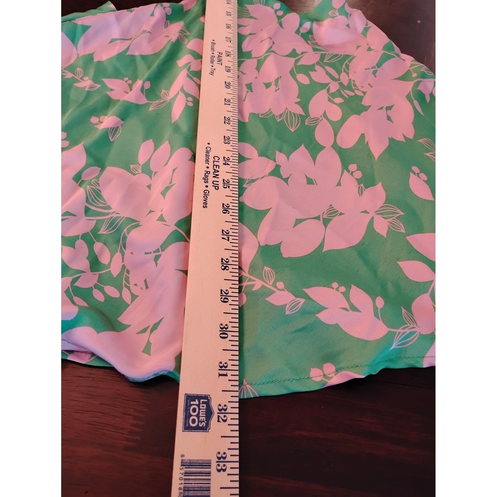 ASTR The Label Green Pink‎ Floral Cutout Mini Dress Strappy Back Small - Picture 4 of 7